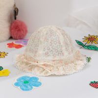 Baby Girl's Sweet Flower Lace Bucket Hat sku image 3