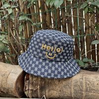 Children Unisex Hip-hop Letter Number Smiley Face Embroidery Printing Bucket Hat sku image 2