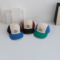 Children Unisex Retro Letter Color Block Embroidery Baseball Cap main image 2