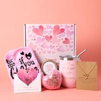 Creative Valentine's Day Gift Box Love Bath Salt Insulated Wine Glass Egg Shell Cup Gift Set sku image 5