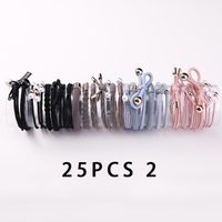 Fashion Geometric Letter Bow Knot Rubber Hair Tie 1 Set sku image 7