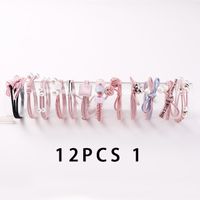 Fashion Geometric Letter Bow Knot Rubber Hair Tie 1 Set sku image 3