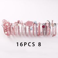 Fashion Geometric Letter Bow Knot Rubber Hair Tie 1 Set sku image 18