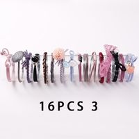 Fashion Geometric Letter Bow Knot Rubber Hair Tie 1 Set sku image 13