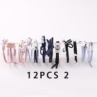 Fashion Geometric Letter Bow Knot Rubber Hair Tie 1 Set sku image 4