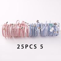 Fashion Geometric Letter Bow Knot Rubber Hair Tie 1 Set sku image 10