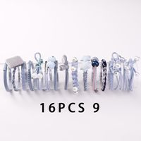Fashion Geometric Letter Bow Knot Rubber Hair Tie 1 Set sku image 19