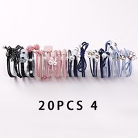 Fashion Geometric Letter Bow Knot Rubber Hair Tie 1 Set sku image 24