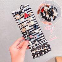 Fashion Geometric Letter Bow Knot Rubber Hair Tie 1 Set sku image 27