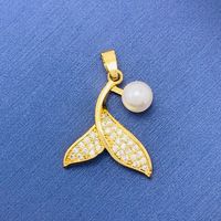 Simple Style Swan Heart Shape Butterfly Copper Irregular Rhinestones Opal Pendant Necklace sku image 58