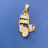 Simple Style Swan Heart Shape Butterfly Copper Irregular Rhinestones Opal Pendant Necklace sku image 165