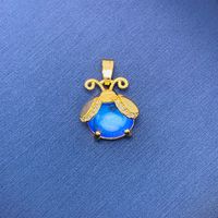 Simple Style Swan Heart Shape Butterfly Copper Irregular Rhinestones Opal Pendant Necklace sku image 49
