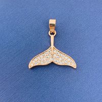 Simple Style Swan Heart Shape Butterfly Copper Irregular Rhinestones Opal Pendant Necklace sku image 23