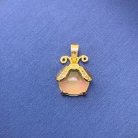 Simple Style Swan Heart Shape Butterfly Copper Irregular Rhinestones Opal Pendant Necklace sku image 40