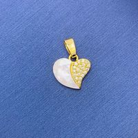 Simple Style Swan Heart Shape Butterfly Copper Irregular Rhinestones Opal Pendant Necklace sku image 150