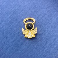 Simple Style Swan Heart Shape Butterfly Copper Irregular Rhinestones Opal Pendant Necklace sku image 84