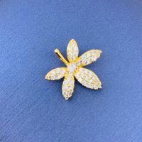 Simple Style Swan Heart Shape Butterfly Copper Irregular Rhinestones Opal Pendant Necklace sku image 109