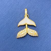 Simple Style Swan Heart Shape Butterfly Copper Irregular Rhinestones Opal Pendant Necklace sku image 127