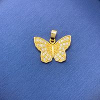 Simple Style Swan Heart Shape Butterfly Copper Irregular Rhinestones Opal Pendant Necklace sku image 44