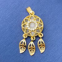 Simple Style Swan Heart Shape Butterfly Copper Irregular Rhinestones Opal Pendant Necklace sku image 143