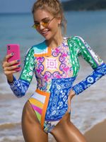 Women's Fashion Floral Printing One Piece main image 3
