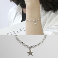 Fashion Simple Style Star Sterling Silver Star Bracelets main image 5