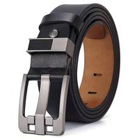 Simple Style Solid Color Alloy Leather Leather Belts sku image 1