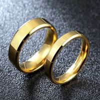 Simple Style U Shape Stainless Steel Plating Rings 1 Piece main image 6