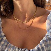 Fashion Simple Multilayer Thick Chain Stacked Creative Three-layer Necklace sku image 2