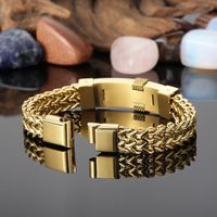 1 Pieza Hip Hop Cruzar Acero Titanio Enchapado Hombres Pulsera main image 6