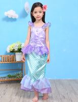 Fashion Mermaid Printing Cotton Blend Girls Dresses main image 5