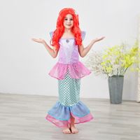Fashion Mermaid Printing Cotton Blend Girls Dresses main image 2