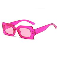 Fashion Solid Color Pc Resin Square Full Frame Women's Sunglasses sku image 1