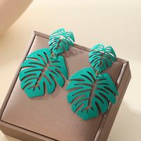 1 Pair Vacation Leaves Alloy Hollow Out Women's Drop Earrings main image 4