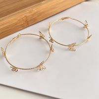 1 Pair Fashion Butterfly Alloy Women's Hoop Earrings main image 5