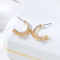 1 Paire Style Simple Forme C Alliage Boucles D'oreilles main image 3