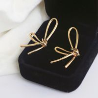1 Pair Simple Style Bow Knot Alloy Women's Earrings main image 1