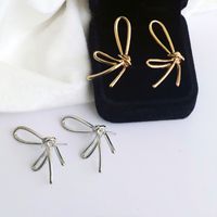 1 Pair Simple Style Bow Knot Alloy Women's Earrings main image 3