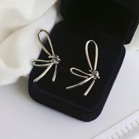 1 Pair Simple Style Bow Knot Alloy Women's Earrings sku image 1