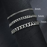 Hip-hop Solid Color Titanium Steel Stoving Varnish Plating Bracelets 1 Piece sku image 8