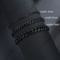 Hip-hop Solid Color Titanium Steel Stoving Varnish Plating Bracelets 1 Piece sku image 16