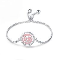 1 Piece Simple Style Round Lucky Tree Titanium Steel Alloy Chain Aromatherapy Unisex Bangle sku image 17