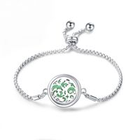 1 Piece Simple Style Round Lucky Tree Titanium Steel Alloy Chain Aromatherapy Unisex Bangle sku image 22