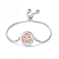 1 Piece Simple Style Round Lucky Tree Titanium Steel Alloy Chain Aromatherapy Unisex Bangle sku image 32