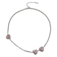 1 Piece Fashion Heart Shape Alloy Inlay Rhinestones Women's Necklace main image 5