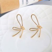 1 Pair Simple Style Bow Knot Alloy Women's Earrings main image 2