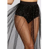 Summer Sexy Transparent Spandex Polyester Maxi Long Dress Skirts main image 2
