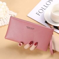 Women's Solid Color Pu Leather Zipper Wallets main image 1