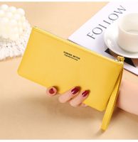 Women's Solid Color Pu Leather Zipper Wallets sku image 1