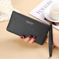 Women's Solid Color Pu Leather Zipper Wallets sku image 5